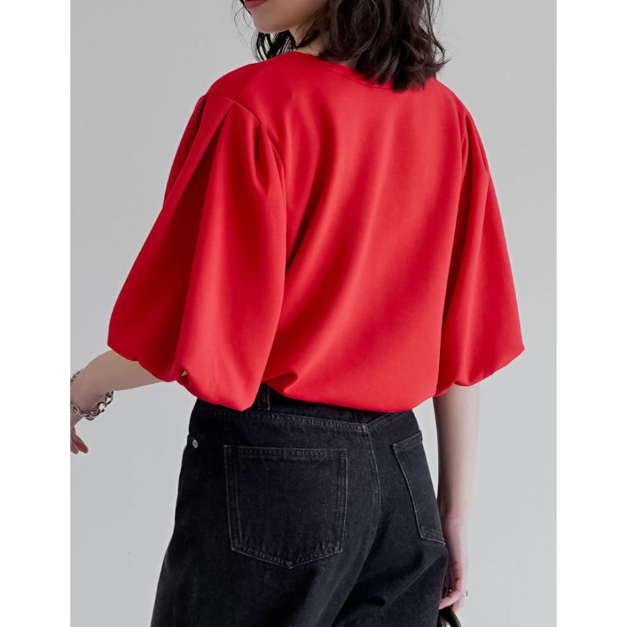 半袖 Tシャツ レディース トップス 4色 M/L カットソー 接触冷感 UVカット 洗濯機で洗える 伸縮性 体型カバー 春夏 | Re:EDIT | 20