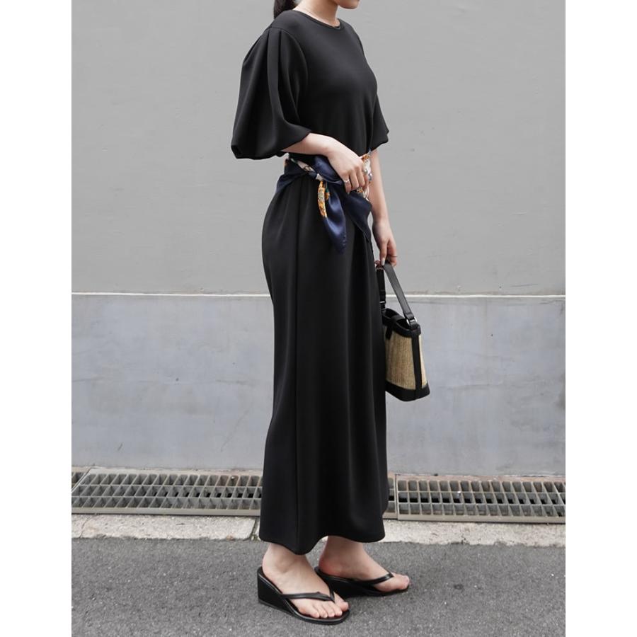 ロングワンピース レディース ワンピース 低身長 バルーンワンピース Iライン バルーンスリーブ 接触冷感 UVカット 洗濯可 春夏 | Re:EDIT | 15