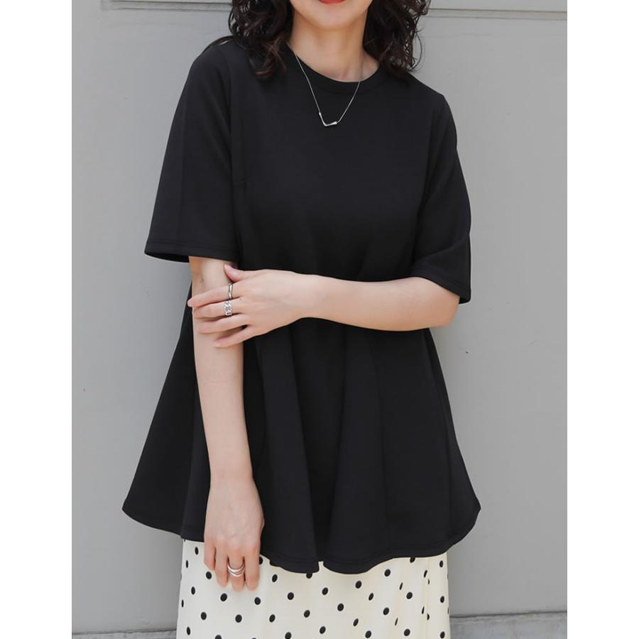 半袖 トップス レディース 4色 M/L カットソー 着やせ スタイルアップ 接触冷感 UVカット 洗濯機で洗える 体型カバー 春夏[mb] | Re:EDIT | 05