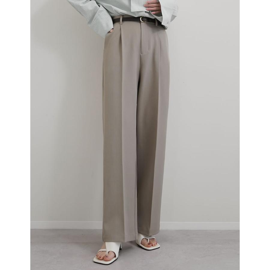 パンツ 低身長 高身長 7色 ワイドパンツ スラックス レディース ストレッチ 細見え セットアップ対応 ウエストバックゴム ポケットあり 春夏 | Re:EDIT | 12