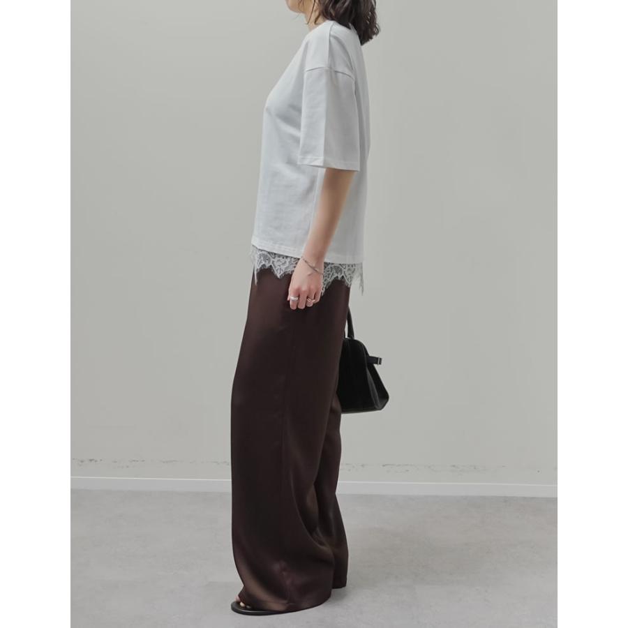 Re:EDIT（リエディ） 半袖 Tシャツ レディース トップス レース 裾