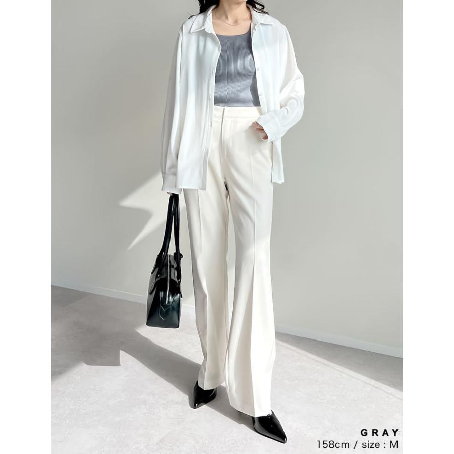 タンクトップ トップス レディース 2色 M/L ブラ紐隠し ニットタンクトップ インナー ブラが見えない ブラ紐が隠れる[mb] 返品交換不可 | Re:EDIT | 14