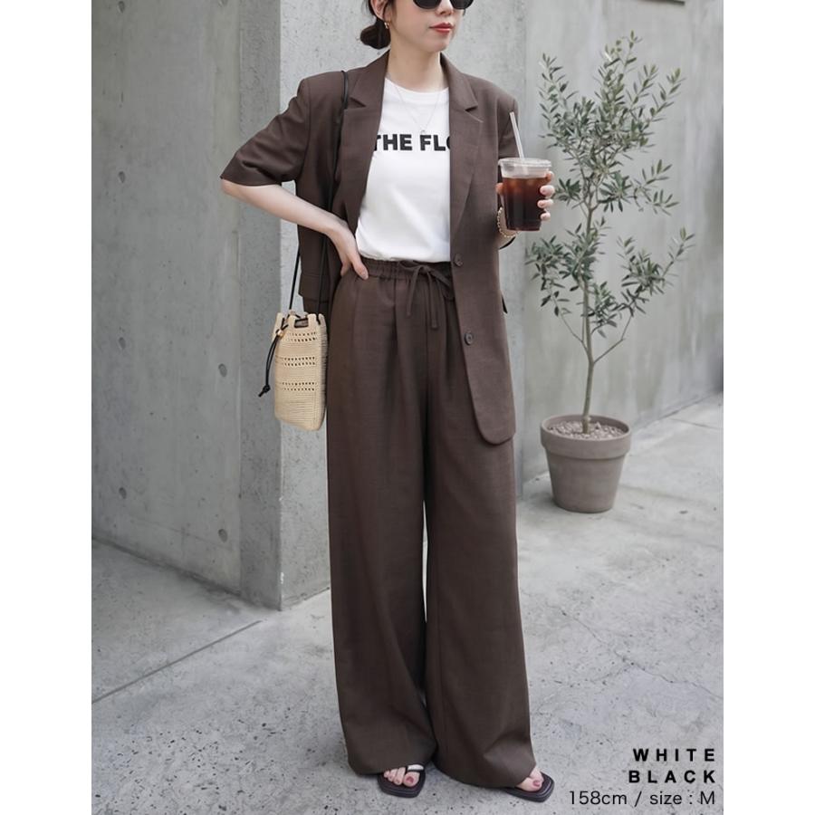 半袖 Tシャツ カットソー レディース トップス M/L ロゴT UVカット 紫外線対策 二の腕カバー 体型カバー 接触冷感 春夏[mb] | Re:EDIT | 18