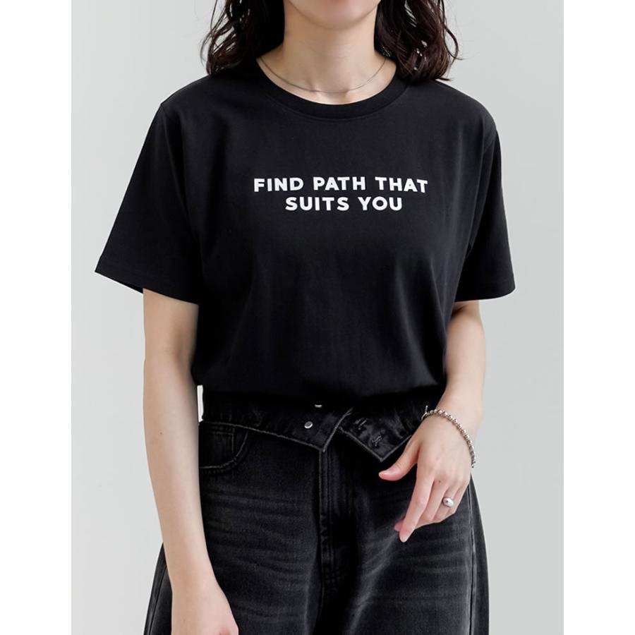 半袖 Tシャツ レディース トップス M/L ロゴT カットソー 添え糸編み 接触冷感 UVカット 紫外線カット 春夏[mb] | Re:EDIT | 12