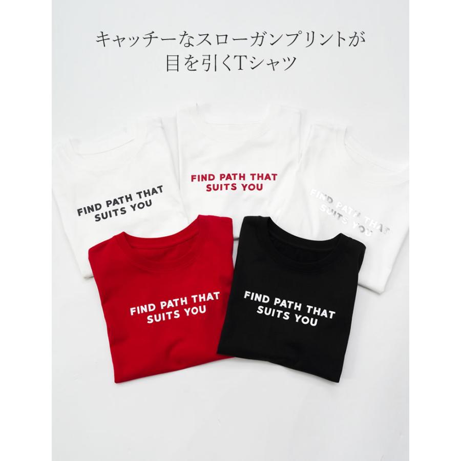 半袖 Tシャツ レディース トップス M/L ロゴT カットソー 添え糸編み 接触冷感 UVカット 紫外線カット 春夏[mb] | Re:EDIT | 13