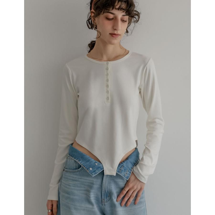 カットソー 長袖 レディース トップス M/L Tシャツ レイヤード インナー アンチピリング 接触冷感 シンプル 春夏[mb] | Re:EDIT | 15