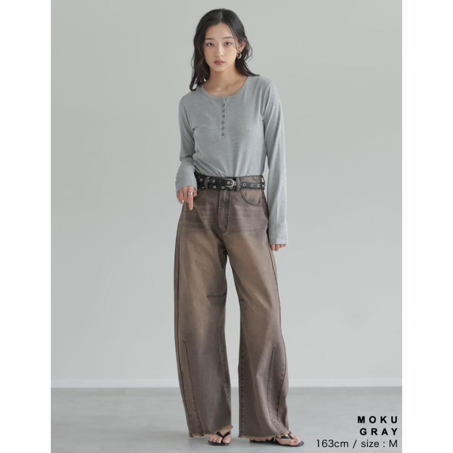 カットソー 長袖 レディース トップス M/L Tシャツ レイヤード インナー アンチピリング 接触冷感 シンプル 春夏[mb] | Re:EDIT | 19