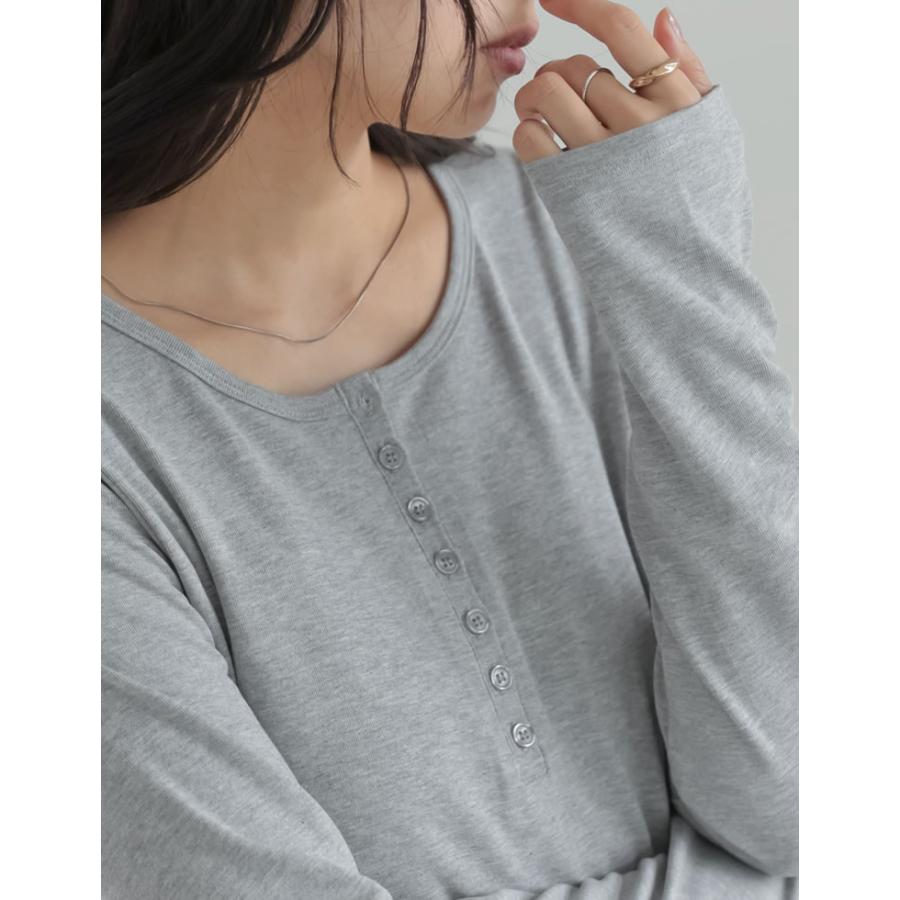 カットソー 長袖 レディース トップス M/L Tシャツ レイヤード インナー アンチピリング 接触冷感 シンプル 春夏[mb] | Re:EDIT | 20