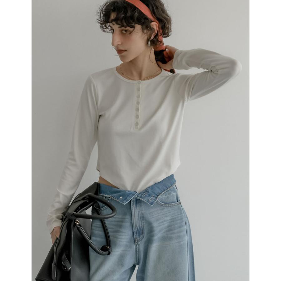 カットソー 長袖 レディース トップス M/L Tシャツ レイヤード インナー アンチピリング 接触冷感 シンプル 春夏[mb] | Re:EDIT | 07