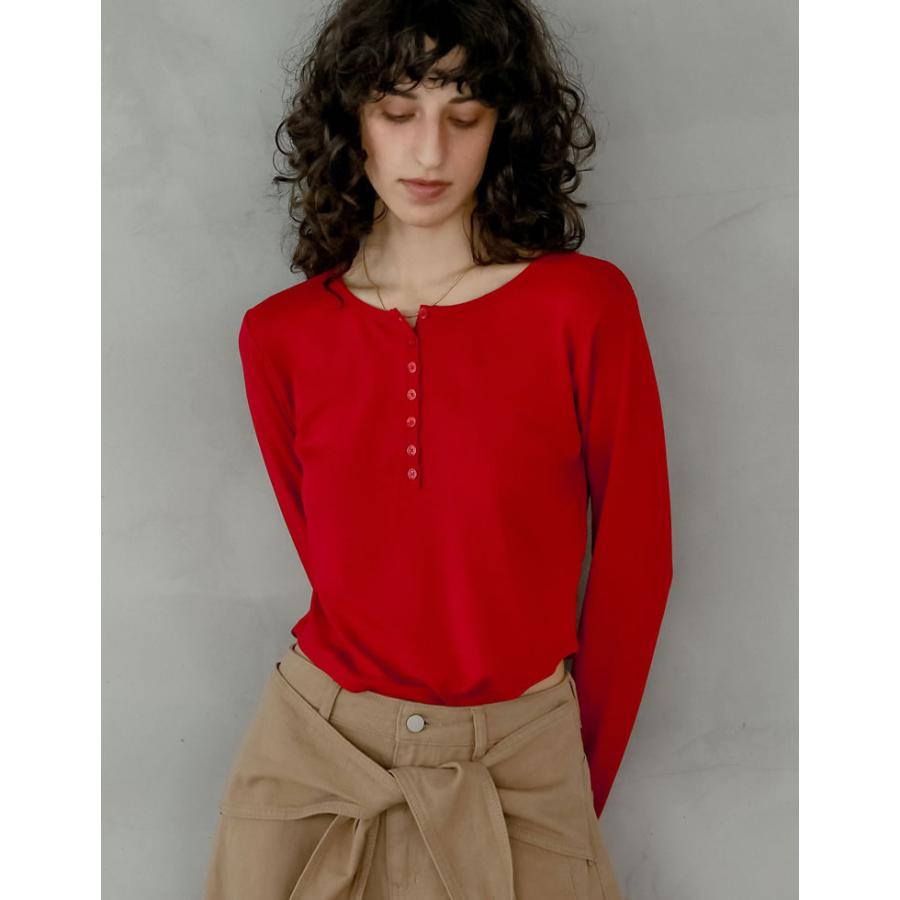 カットソー 長袖 レディース トップス M/L Tシャツ レイヤード インナー アンチピリング 接触冷感 シンプル 春夏[mb] | Re:EDIT | 08