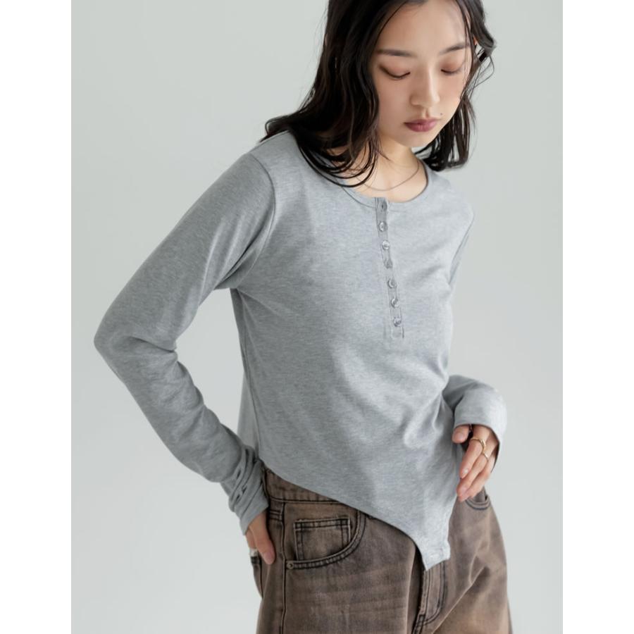 カットソー 長袖 レディース トップス M/L Tシャツ レイヤード インナー アンチピリング 接触冷感 シンプル 春夏[mb] | Re:EDIT | 09