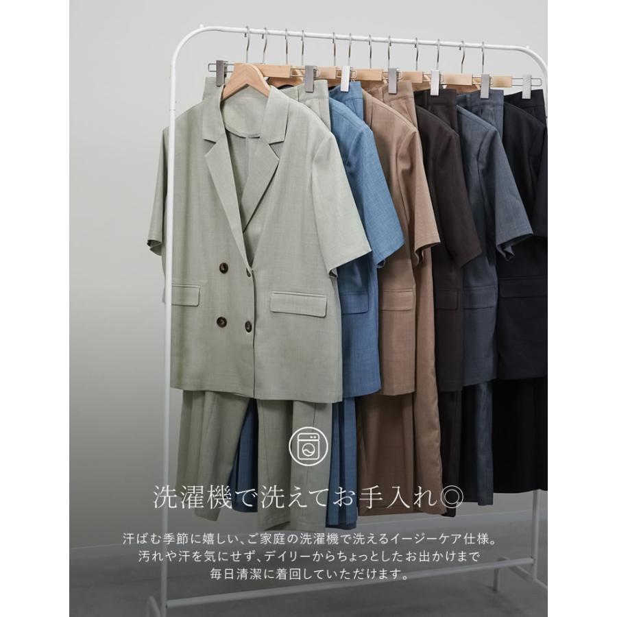 ブラウス レディース トップス M/L ペプラム チュニック 半袖 お尻が隠れる 体型カバー セットアップ対応 春夏[mb] | Re:EDIT | 16