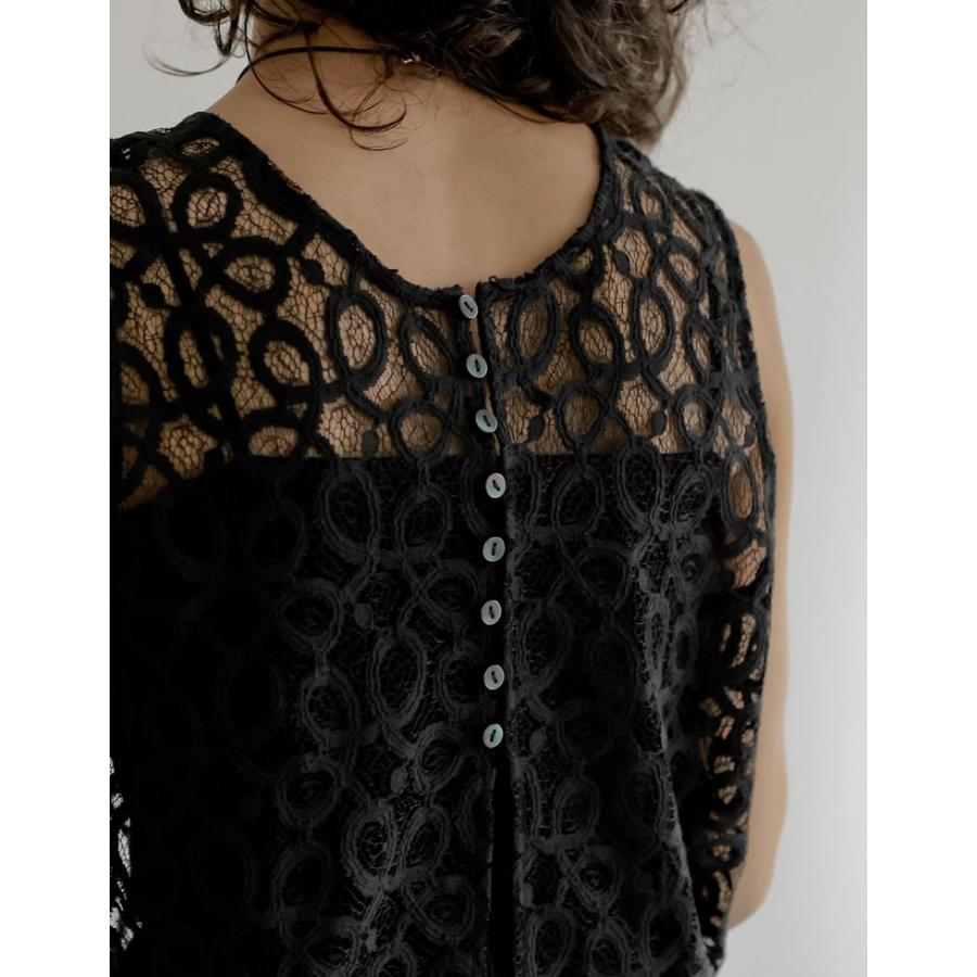 ベスト ジレ レディース トップス M/L コードレース ラッセルレース 前後2WAY ノースリーブ セットアップ対応 春夏[mb] | Re:EDIT | 13