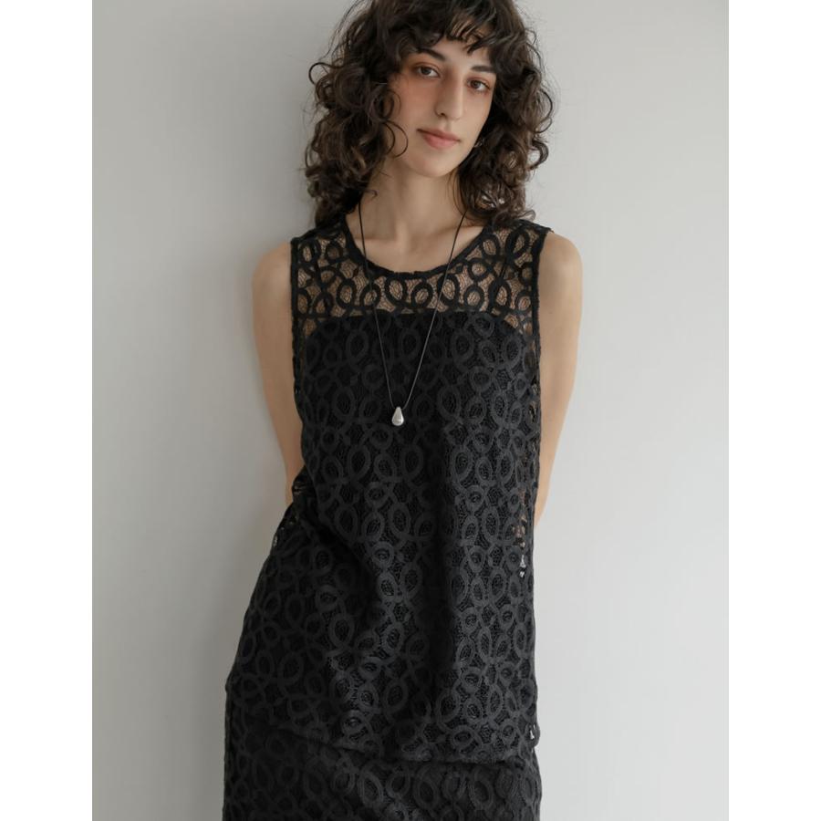 ベスト ジレ レディース トップス M/L コードレース ラッセルレース 前後2WAY ノースリーブ セットアップ対応 春夏[mb] | Re:EDIT | 10