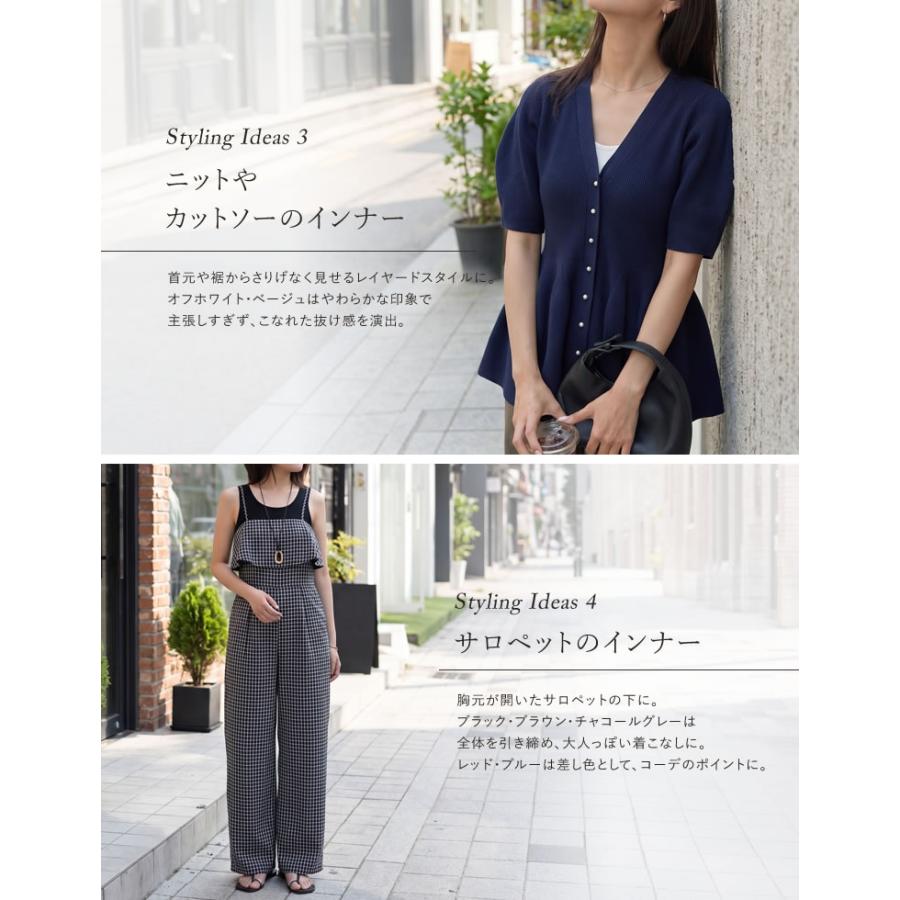カップ付きインナー レディース ブラトップ クルーネック タンクトップ 抗菌防臭 吸水速乾 接触冷感 低ホルムアルデヒド 春夏 返品交換不可[mb] | Re：EDIT Wellness | 19