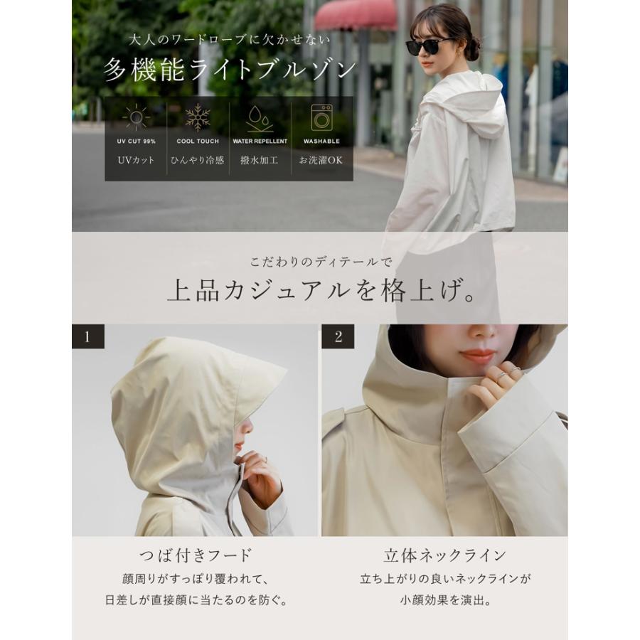UVカットパーカー ラッシュガード レディース バルーンパーカー 接触冷感 UVカット99.9% 遮光 日焼け防止 紫外線対策 撥水 多機能 春夏 | Re：EDIT Wellness | 13