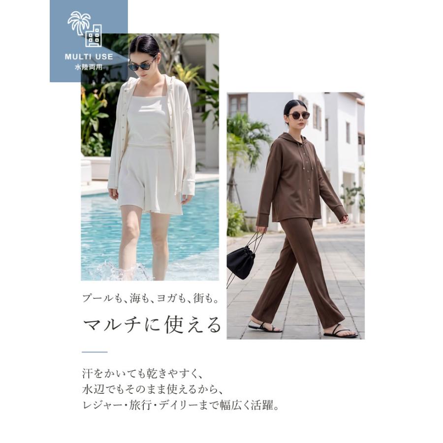 UVカットパーカー ラッシュガード レディース マウンテンパーカー ブルゾン フード付き サムホール UPF50+ 接触冷感 春夏 | Re：EDIT Wellness | 13