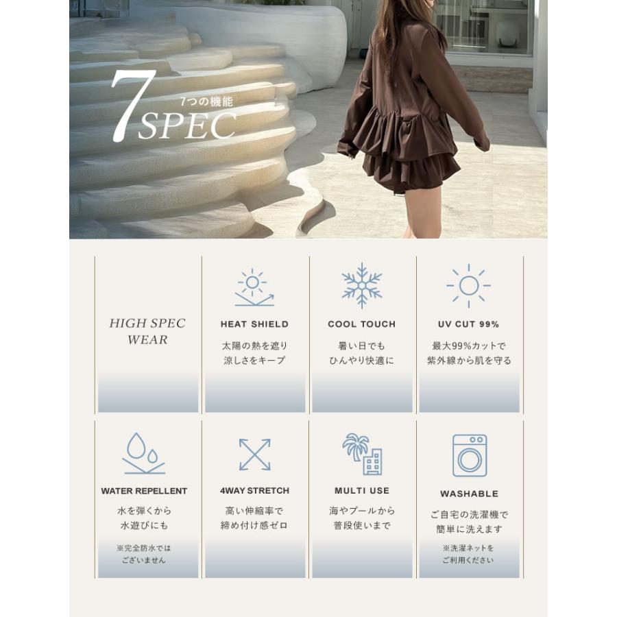 ラッシュガード レディース トップス ペプラムトップス 長袖 水着 セットアップ対応 UPF50+ 接触冷感 春夏 | Re：EDIT Wellness | 07
