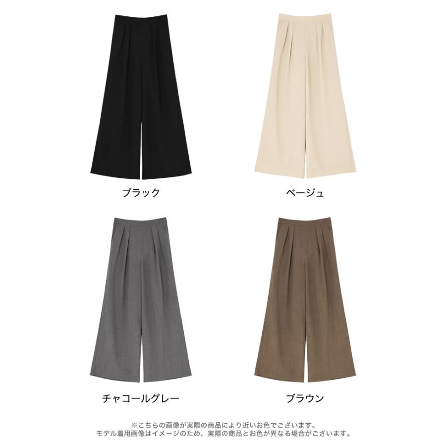 ワイドパンツ レディース パンツ 低身長 高身長 リネン風 セットアップ対応 体型カバー 紫外線対策 ウエストバッグゴム ポケットあり 春夏 | Re：EDIT Wellness | 21