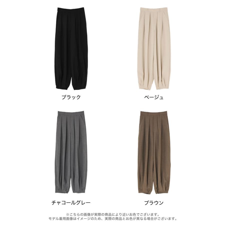 パンツ レディース カーブパンツ バレルパンツ 低身長 高身長 リネン風 セットアップ対応 体型カバー ウエストバックゴム ポケットあり 紫外線対策 2026春夏 | Re：EDIT Wellness | 21