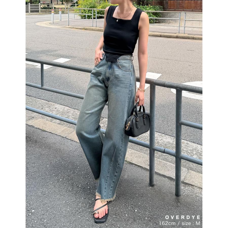 デニム レディース パンツ 低身長 XL ウエスト革命デニム カーブデニム バレルレッグ 体型カバー ポケットあり 2026春夏 | Re：EDIT Wellness | 18