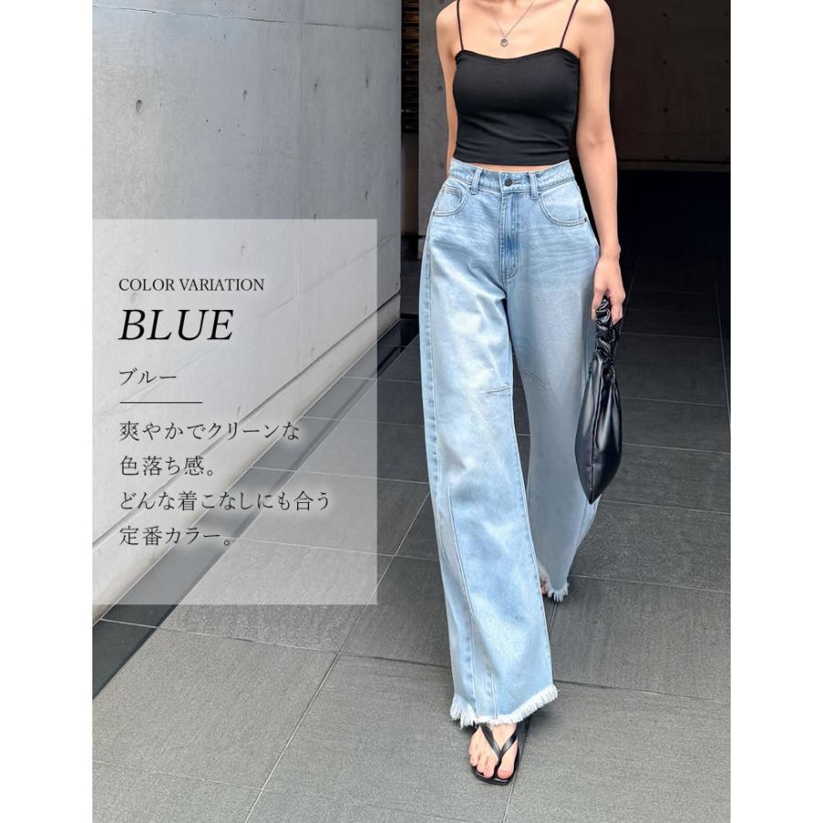 デニム レディース パンツ 低身長 XL ウエスト革命デニム カーブデニム バレルレッグ 体型カバー ポケットあり 2026春夏 | Re：EDIT Wellness | 10