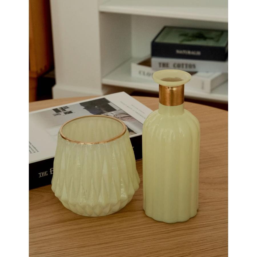 Re:EDIT（リエディ） ガラスベース ミルクカラー フラワーベース 花瓶