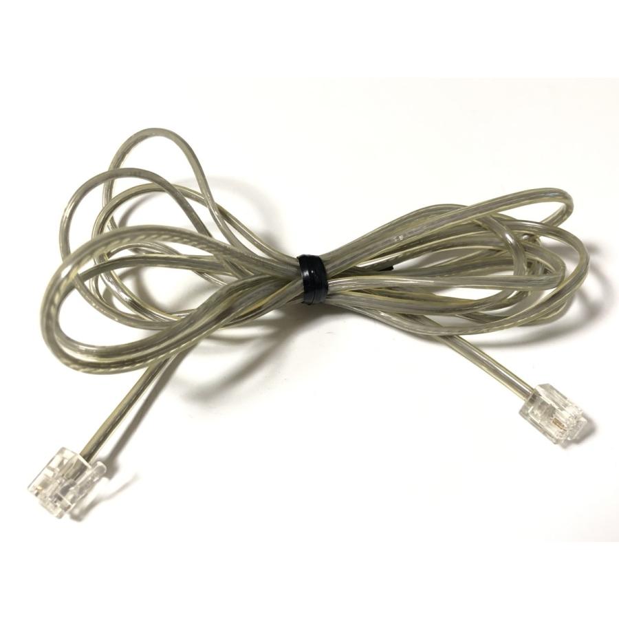 電話線 モジュラーケーブル 約2.1m 中古品 動作未確認 | 