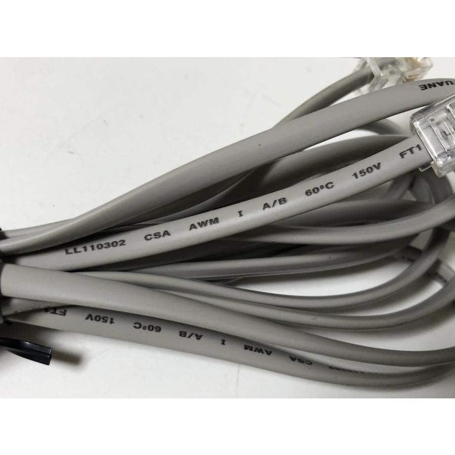 電話線 モジュラーケーブル 灰色 約3m 中古品 動作未確認 被覆に表記あり |  | 02