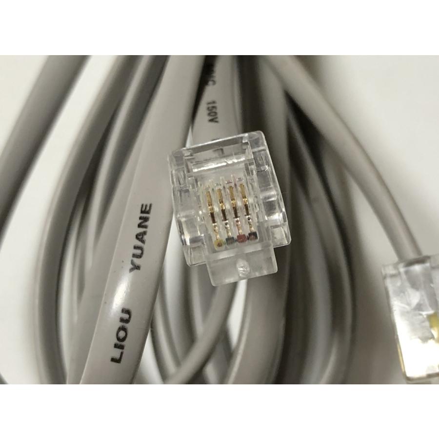電話線 モジュラーケーブル 灰色 約3m 中古品 動作未確認 被覆に表記あり |  | 05