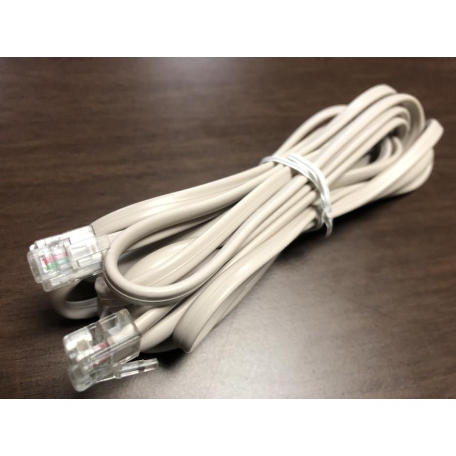 電話線 モジュラーケーブル 灰色 約3m グレー 中古品 動作未確認 | 