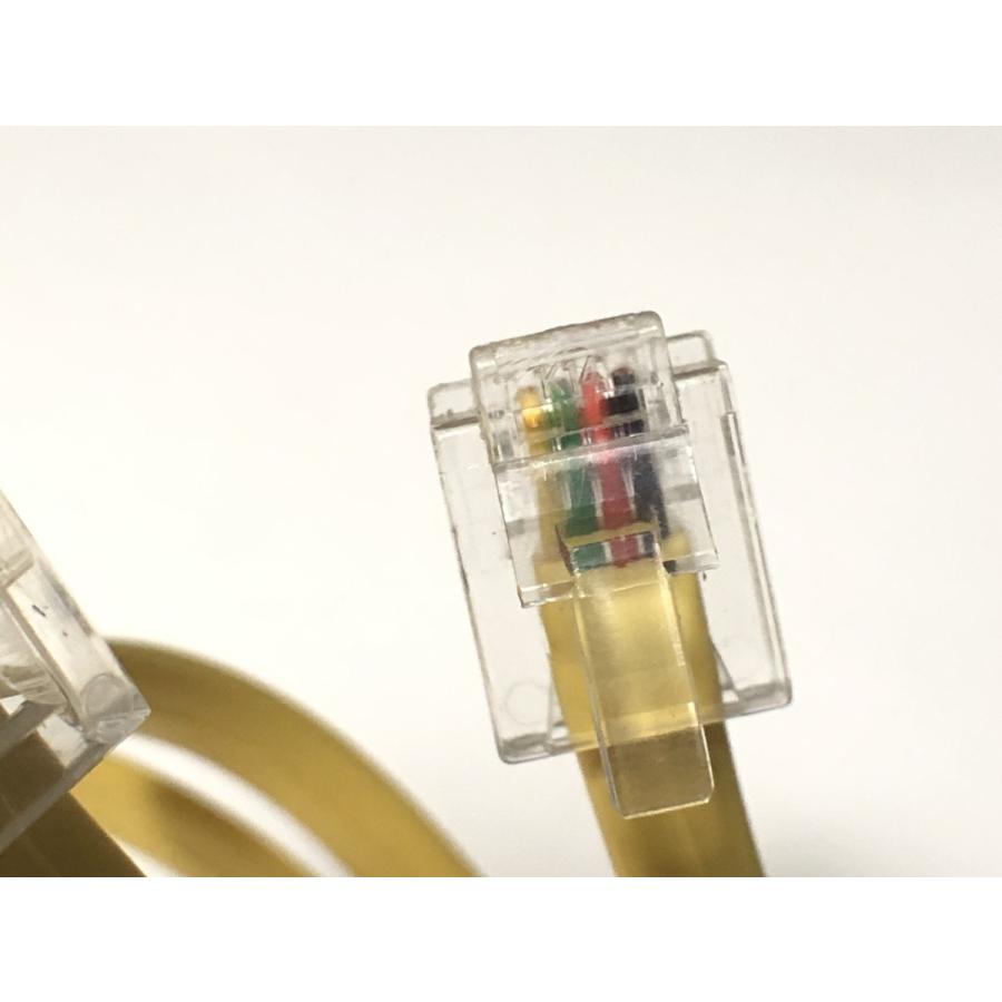 電話線 モジュラーケーブル 黄色 約3m 中古品 動作未確認 |  | 02