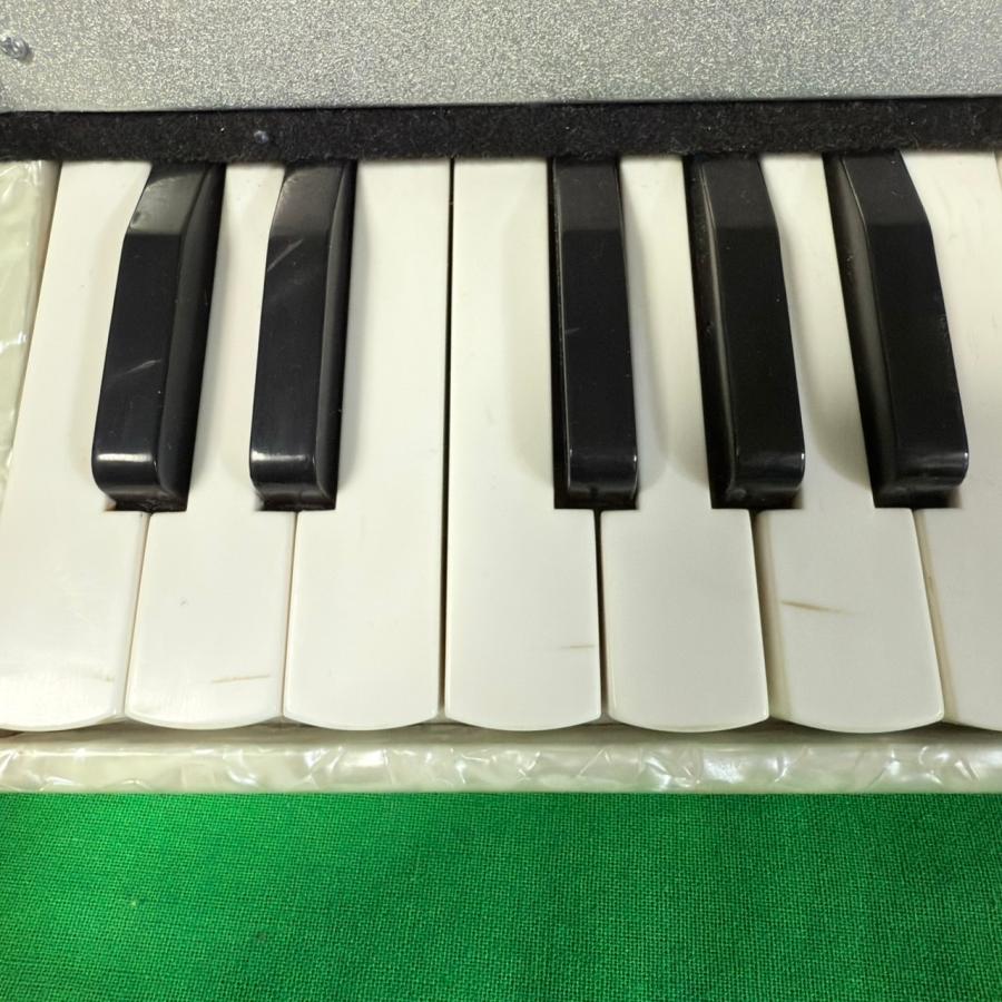 ミニアコーディオン 楽器 ホワイト 動作確認済 アコーディオン