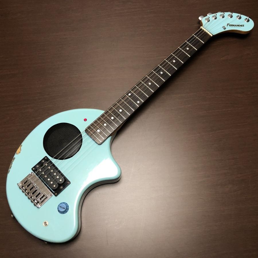ZO-3 中古 ギター ぞうさん zo3 フェルナンデス FERNANDES 中古ギター 水色 guitar 動作確認済み 傷あり ソフトケース付き :inst00007:よろずやガルベス - 通販 - Yahoo!ショッピング