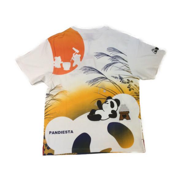 PANDIESTA メンズ Tシャツ 半袖  十五夜パンダ 全3色 メンズM-XXL｜gama