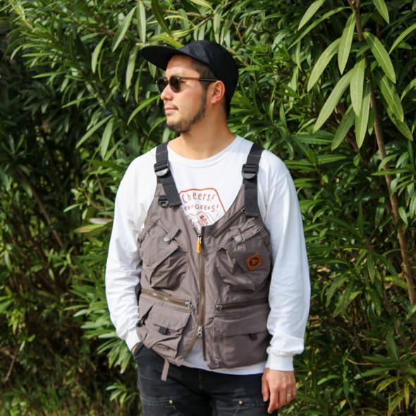 grn outdoor メンズ アウトドアウェア ベスト TEBURA VEST21 全4色