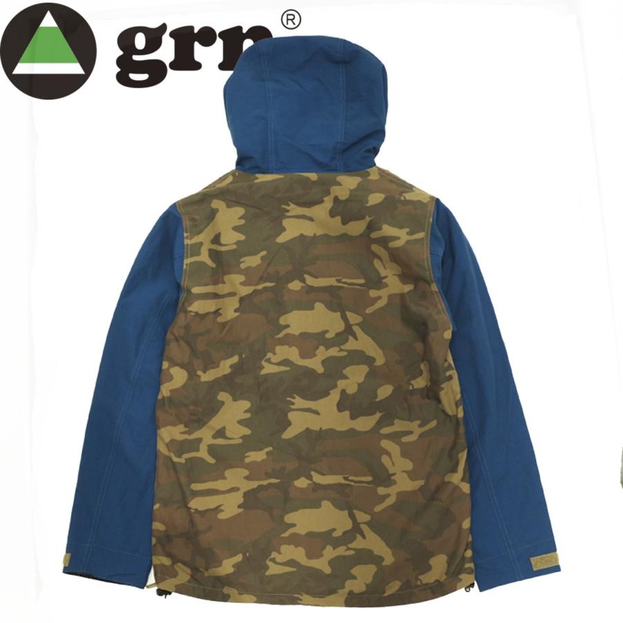 grn マウンテンパーカー　クレイジーカラー　リバーシブル&中綿ベスト60/40 grn メンズ マウンテンパーカー 60/40クロス リバーシブル 全7色