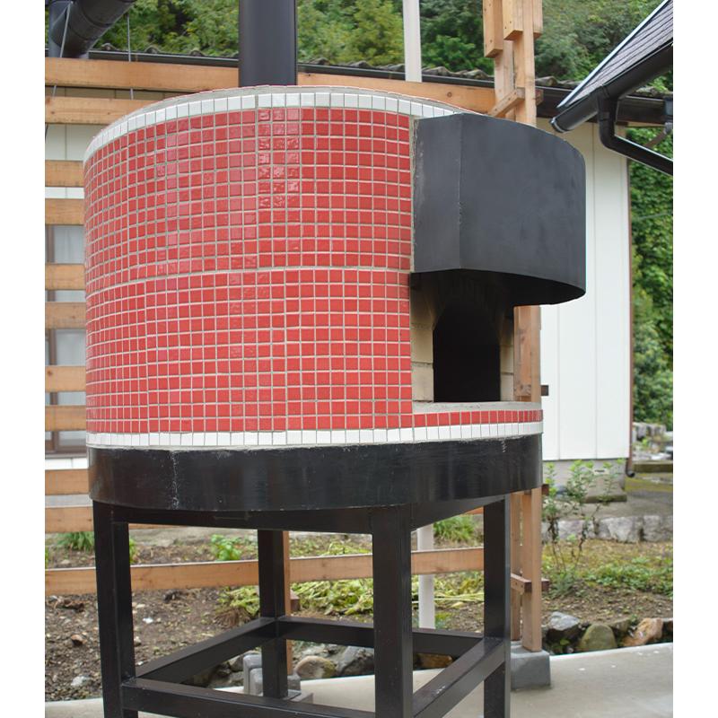 ピザ窯 外装タイル 石窯 薪窯 内径80cm ドーム型 本格的 : 石窯や