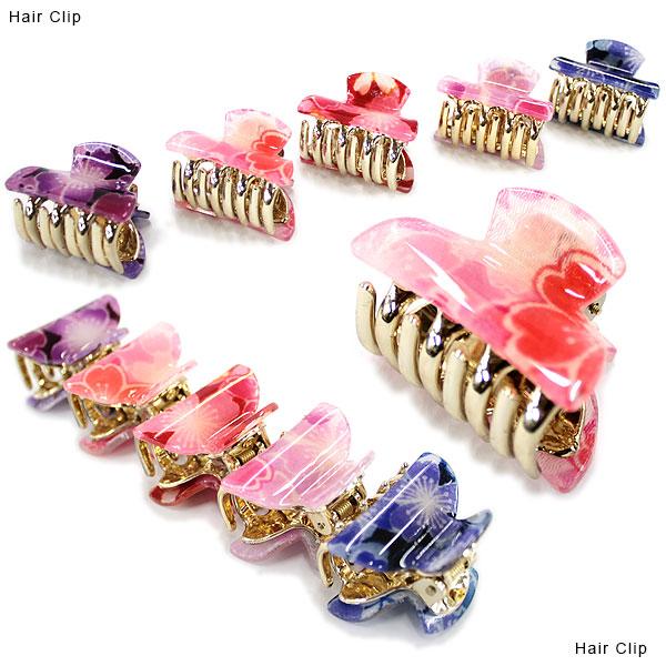 髪飾り ヘアークリップ 髪留め ヘアーアクセサリー アクセサリー バレッタ アクセ 桜柄 髪飾り（小） カワイイ おしゃれ hairclip | 