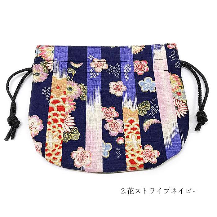 小巾着 巾着袋 巾着 袋 小袋 和柄 和 和風 花 花柄 : 京都がま口屋本舗