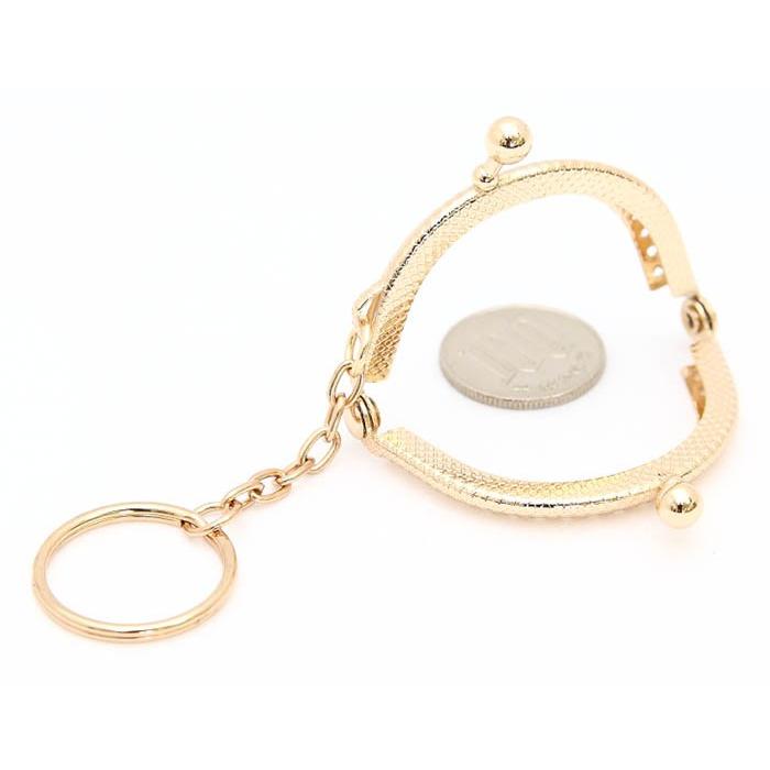 105【全5色】 5cm 丸型 がま口 口金 縫付タイプ（おまけのキー