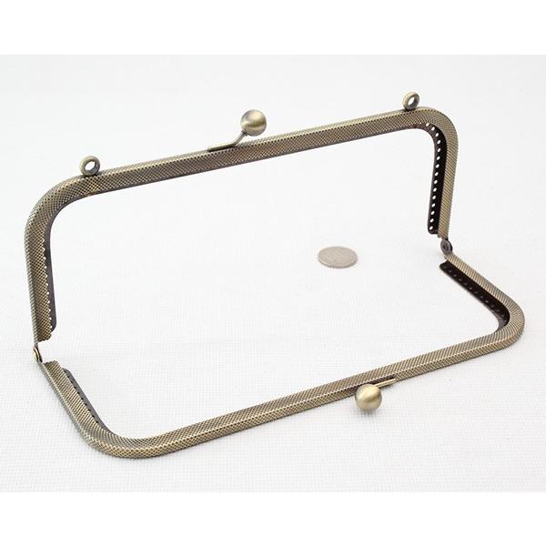 サマーセール　 アンティーク　がま口金具 楽天市場】浮足 がま口 口金 金具 約19cm 差し込み