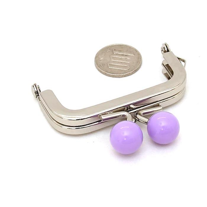 2742【A〜B品】 がま口 口金 6.5cm 単色ミニ玉(14mm) あめ玉