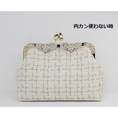 まあしひ。ハンドメイドがま口ショルダーバッグ♪ベージュ♪角形口金24㎝ がま口 ショルダーバッグ お気に入りの生地で作るカン付き角形