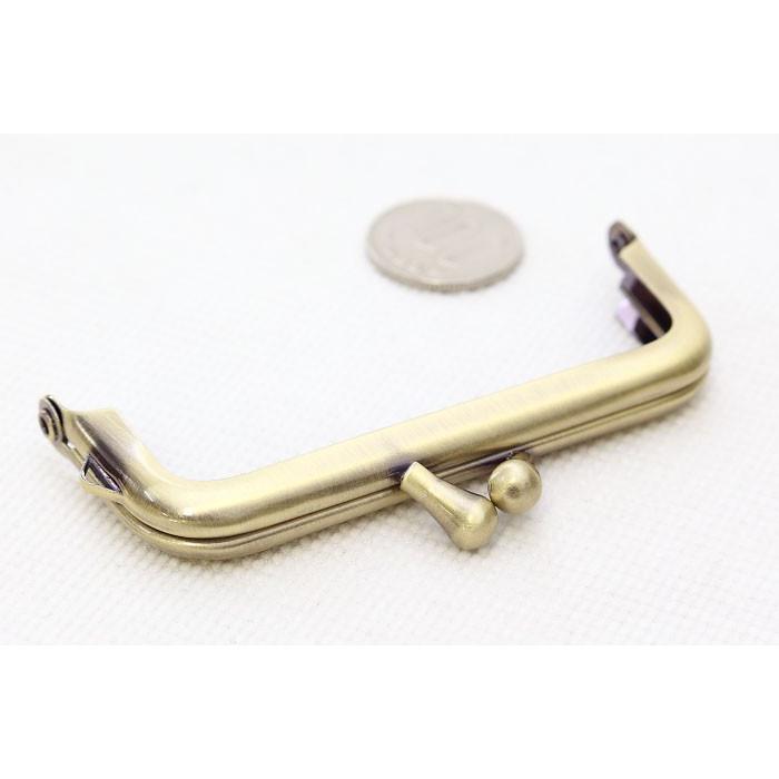 【M】固定式口金ゴールド 2643 がま口 口金 8.5cm×3.5cm アンティークゴールド 角型