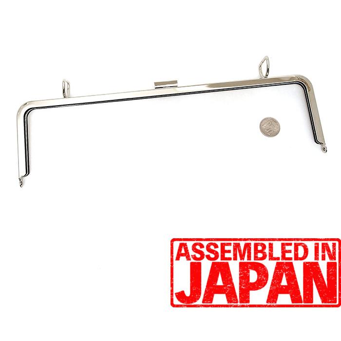 3572【格安】 がま口 口金 32cm シルバー 角型 クラッチタイプ
