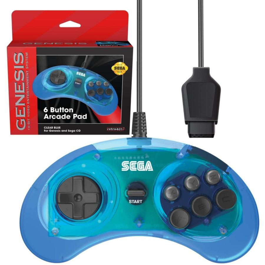 SALE】GENESIS メガドライブ 対応 オリジナルポート 有線コントローラ 