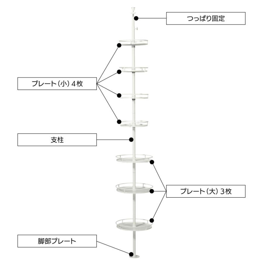 BIBILAB(ビビラボ) ぬいぐるみ収納 ぬいタワー 床から天井まで 360