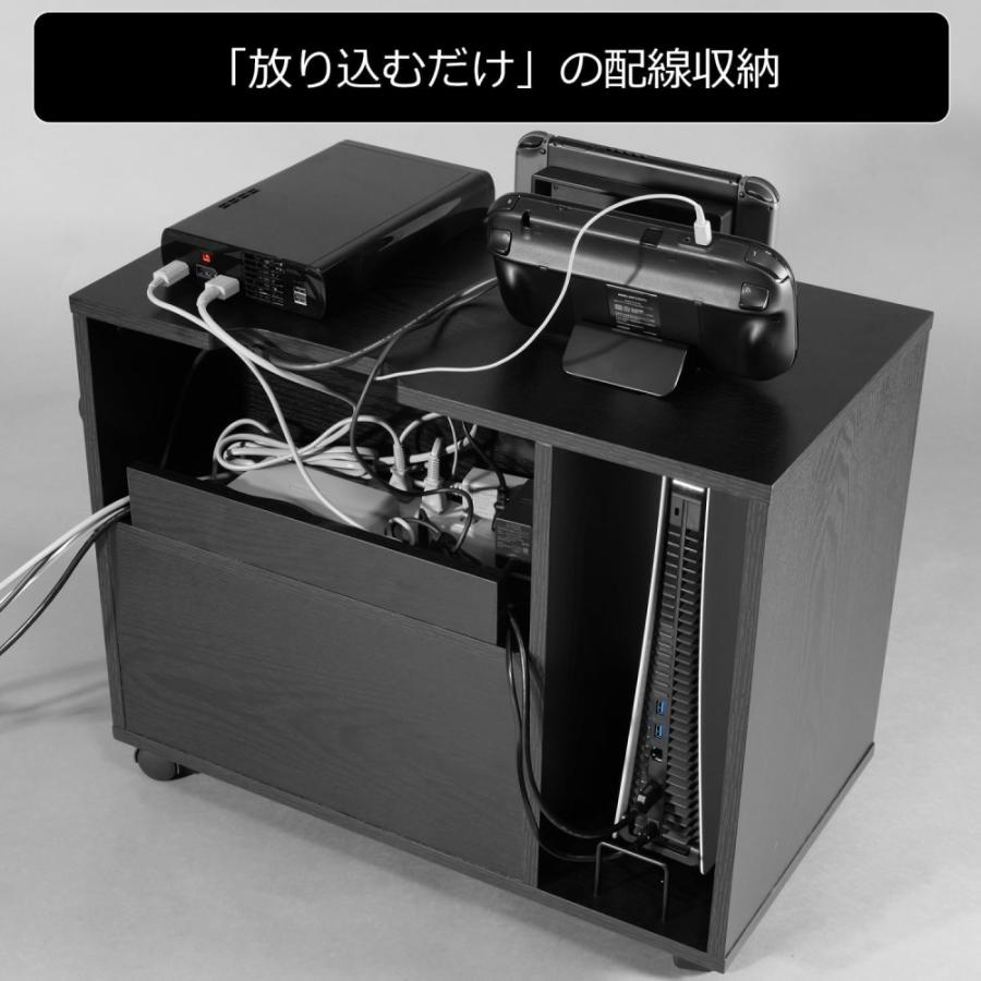 Bauhutte(バウヒュッテ) ゲーム機収納ラック コントローラー入れ付き Bauhutte キャビネット 収納 バウヒュッテ専門店 ゲーム機 収納