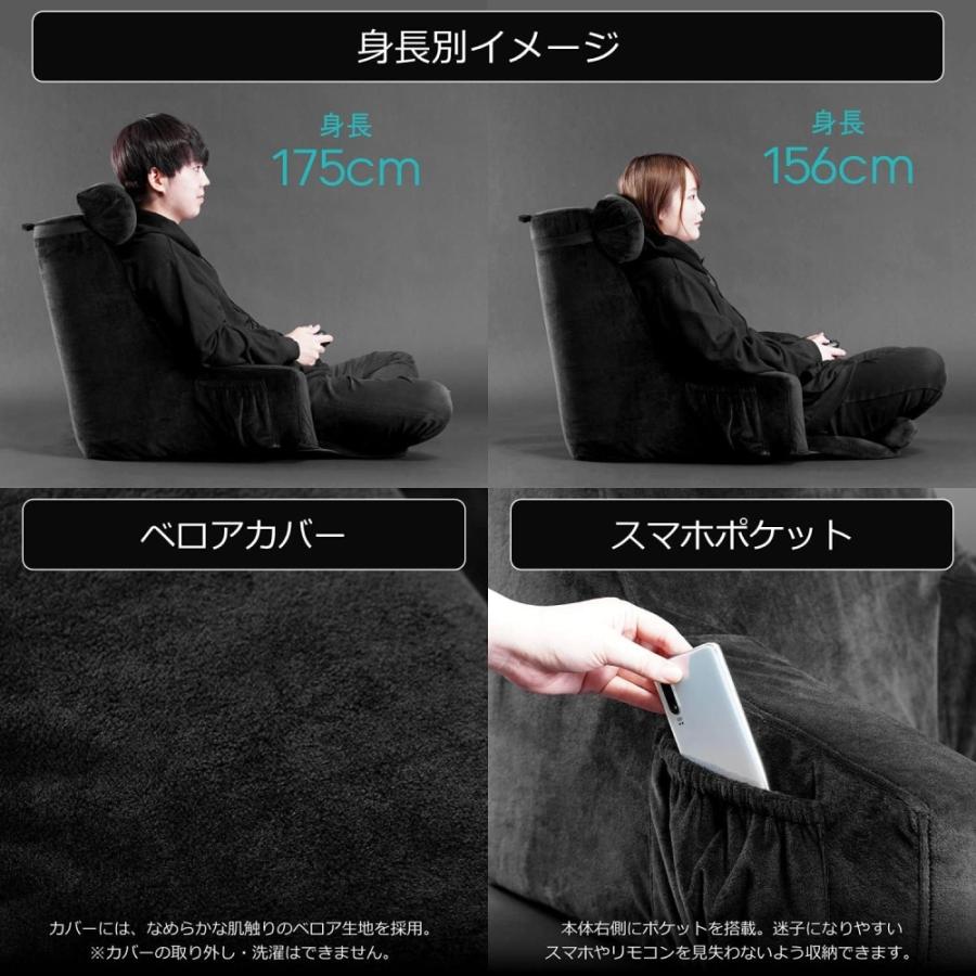 Bauhutte（バウヒュッテ） 座椅子 ゲーミングベッドソファ BHB-650-GY